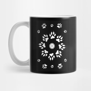 Black and White Dog Paws Mug